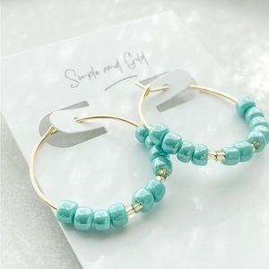 Beaded Hoop Earrings